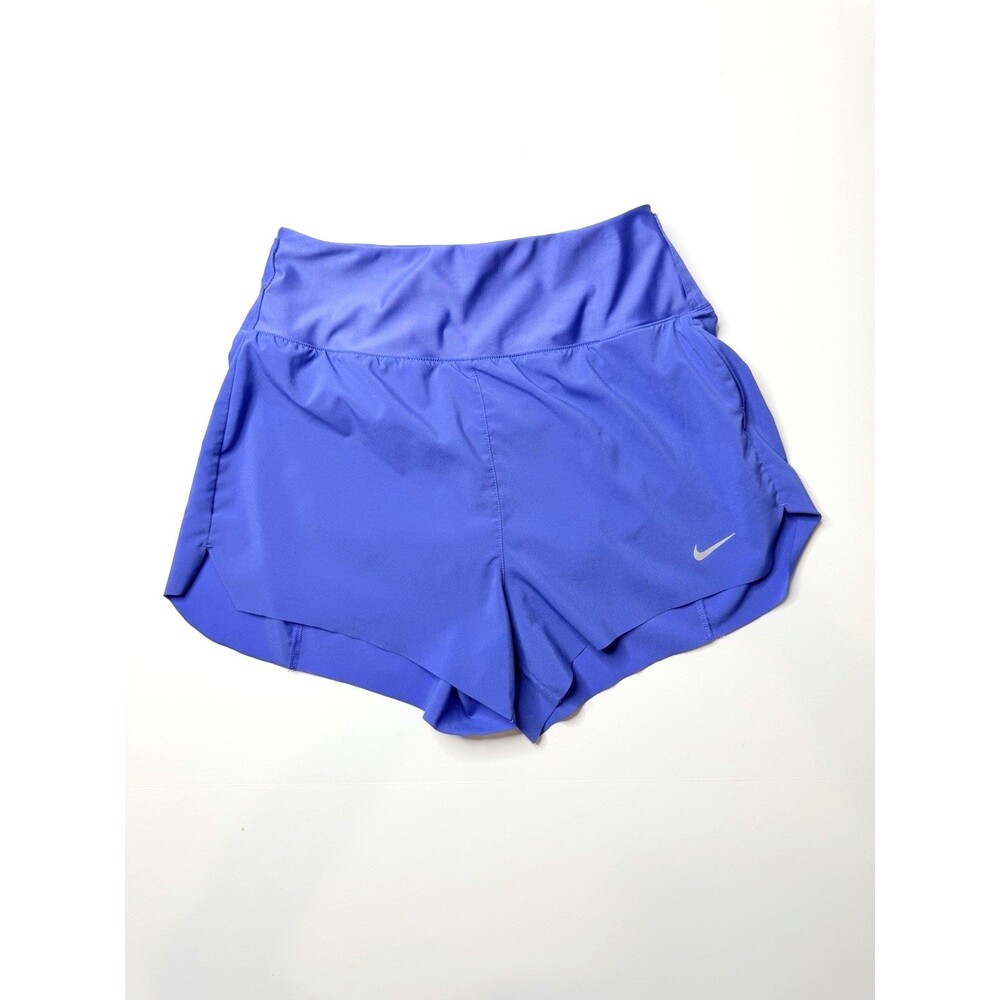 Nike Dri-FIT Running Shorts Womens Small Purple Blue Lined Athletic Workout 3"